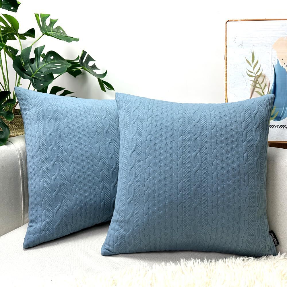 4798 Throw Pillow Covers, Pack of 2 Super Soft Elegant Modern 3D Embossed